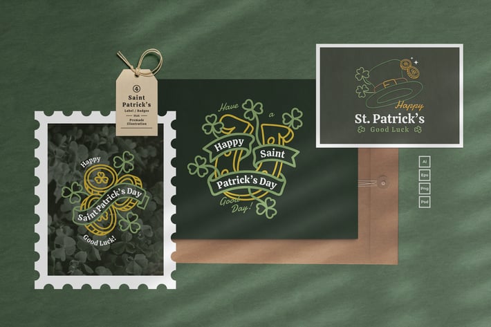 Saint Patrick Label Badges