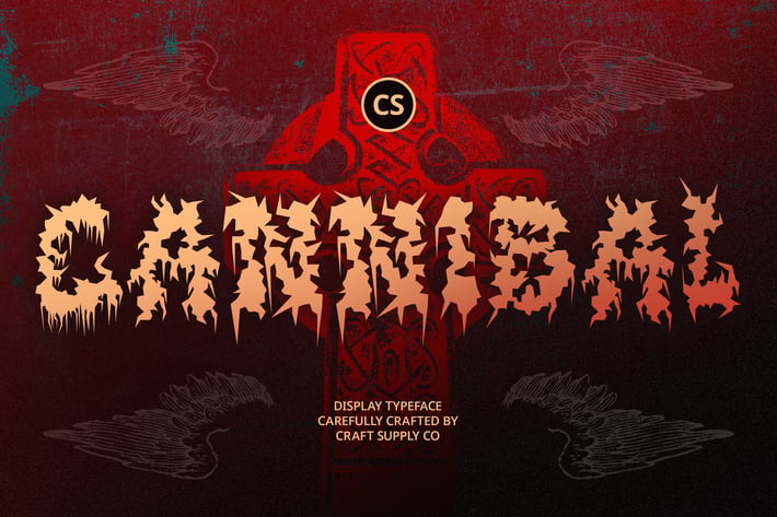 Cannibal – Black Metal Font