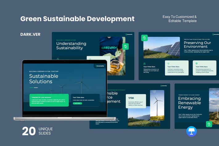 Green Sustainable Development Dark Ver. - Keynote