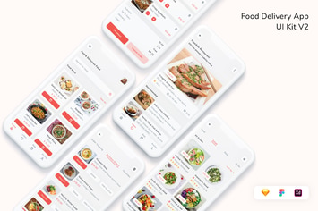 Food Delivery App UI Kit V2