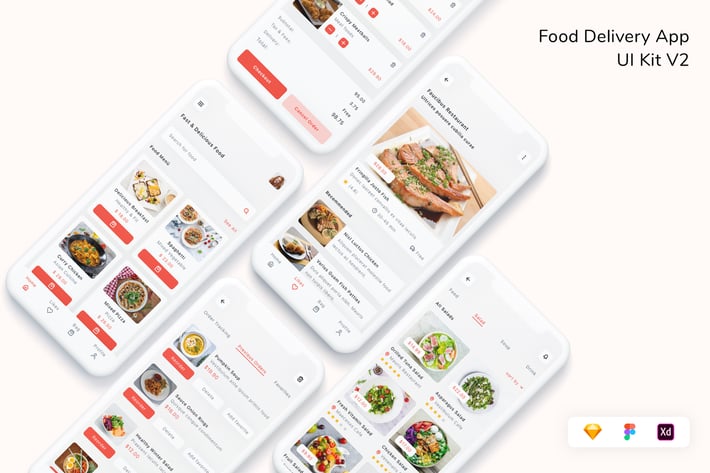 Food Delivery App UI Kit V2
