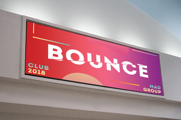 Horizontal Lightbox Billboard Mock Up