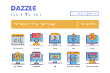 Computer Programming & Website Development Icons 