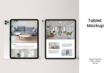 Tablet Mockup Front angle View  V.2