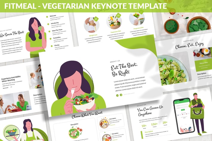 Fitmeal - Vegetarian Keynote Template