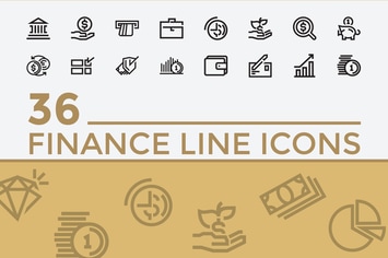 36 Finance Line Icons