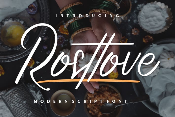 Rosttove | Modern Script Font