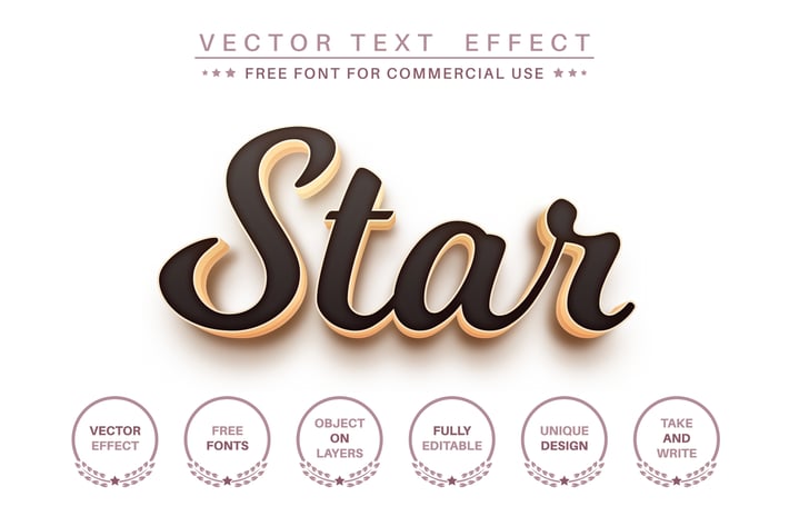 Dark gold - editable text effect,  font style