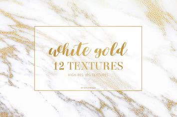 White gold marble texture pattern background