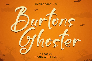 Burtons Ghoster Spooky Handwritten Font