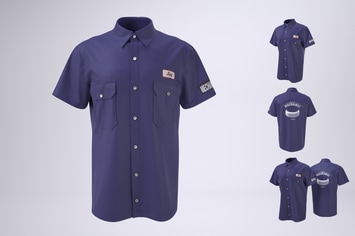 Work Shirt with Short Sleeves Mock-Up