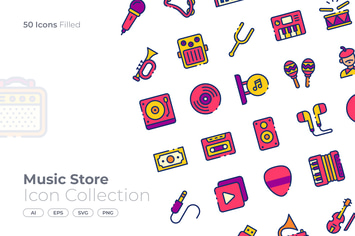 Music Store Filled Icon
