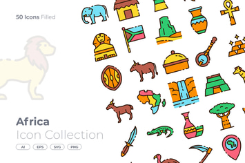 Africa Filled Icon