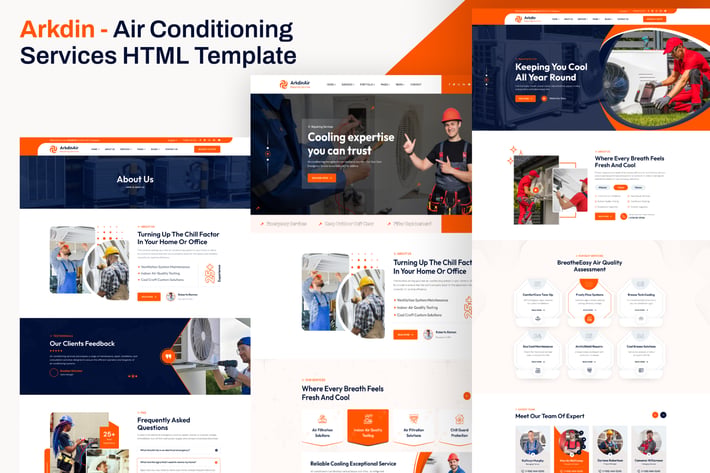Arkdin – Air Conditioning Services HTML Template