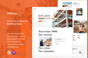  Willmor - Construction WordPress Theme