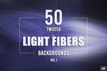 50 Twisted Light Fibers Backgrounds - Vol. 1