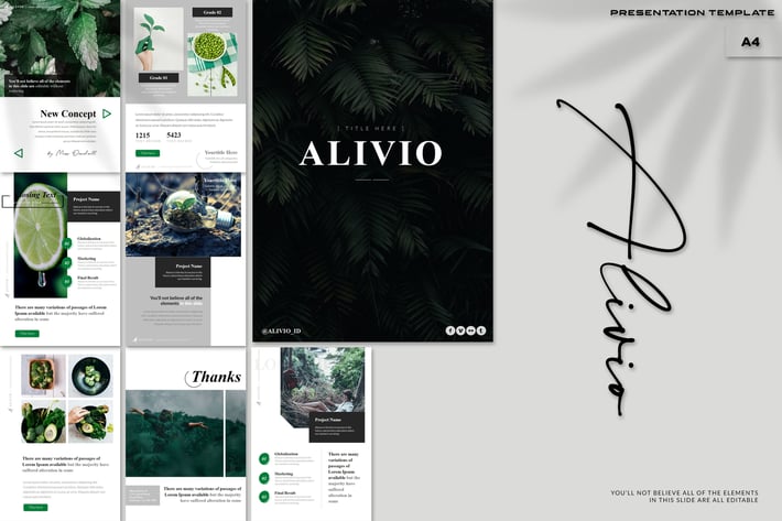 Alivio - A4 Powerpoint Template