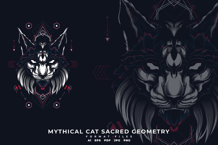 Mythical Cat Sacerd Geometry