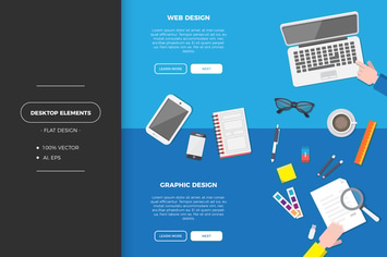 Flat workspace elements