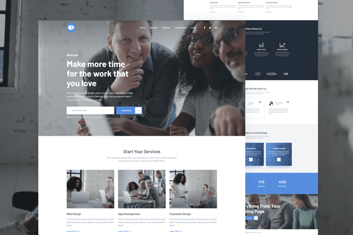 Mola - Business Landing Page Adobe XD