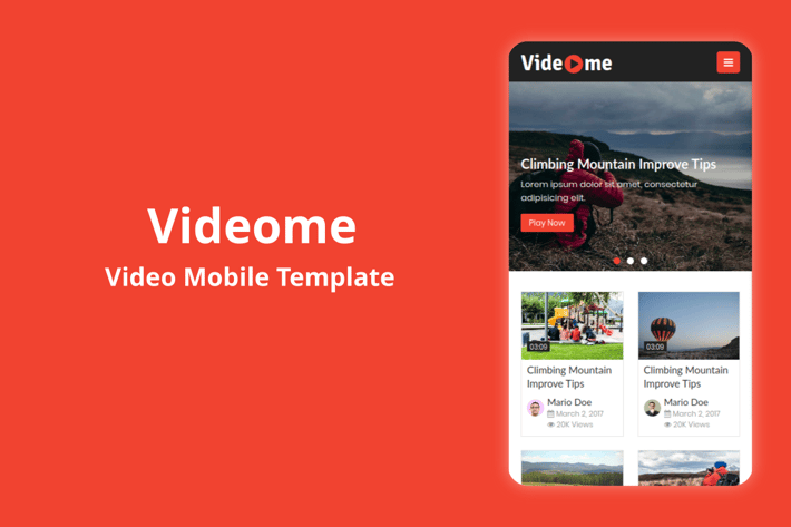Videome - Video Mobile Template