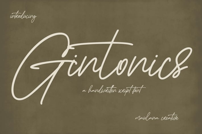 Gintonics Signature Script Font