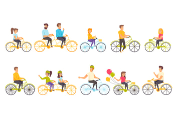 Bicyclists Peopel Character Situation