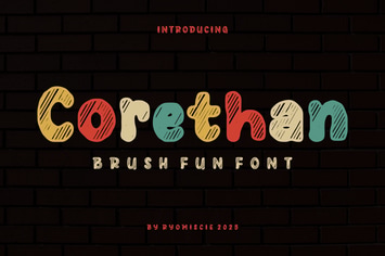 Corethan - Brush Fun Font