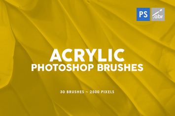 30 Acrylic Photoshop Stamp Brushes Vol. 3