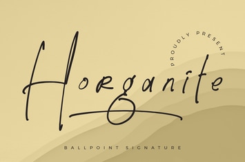 Horganite Ballpoint Signature Font 