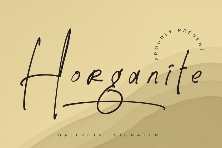 Horganite Ballpoint Signature Font 