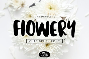 Flowery Brush Font