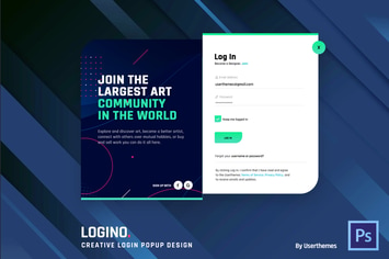 Logino. - Creative Login Popup Forms Template