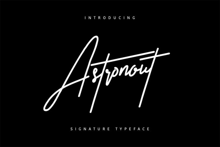 Astronout Signature Typeface