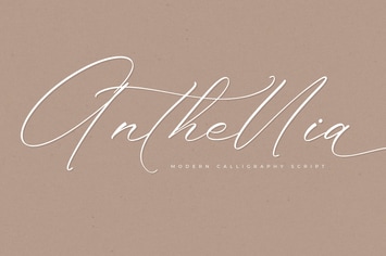 Anthellia Modern Calligraphy Script Font