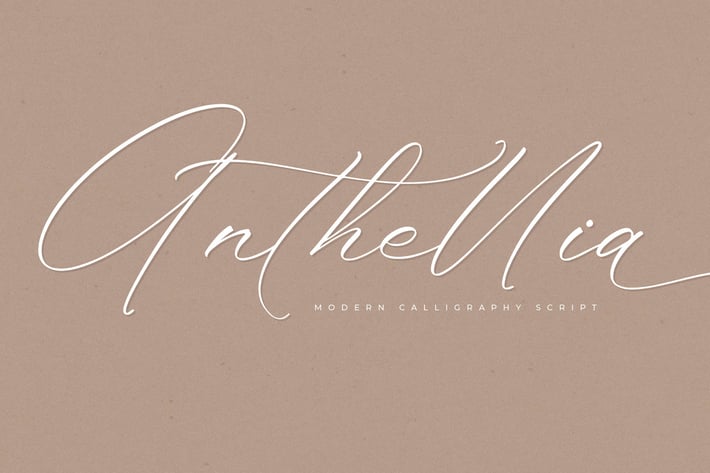 Anthellia Modern Calligraphy Script Font