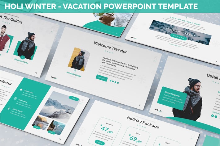 Holi Winter - Vacation Powerpoint Template