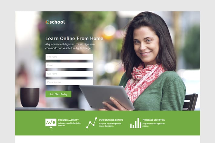 eSchool Unbounce Template 