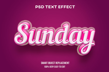 Sunday red text effect