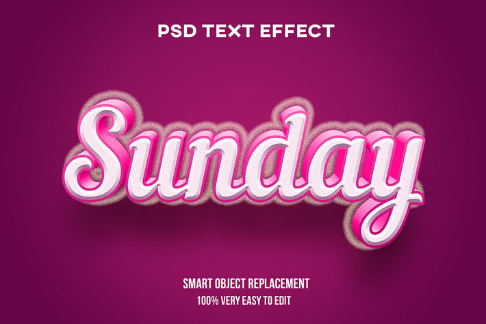 Sunday red text effect