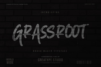 Grassroot Brush Maker Business Font