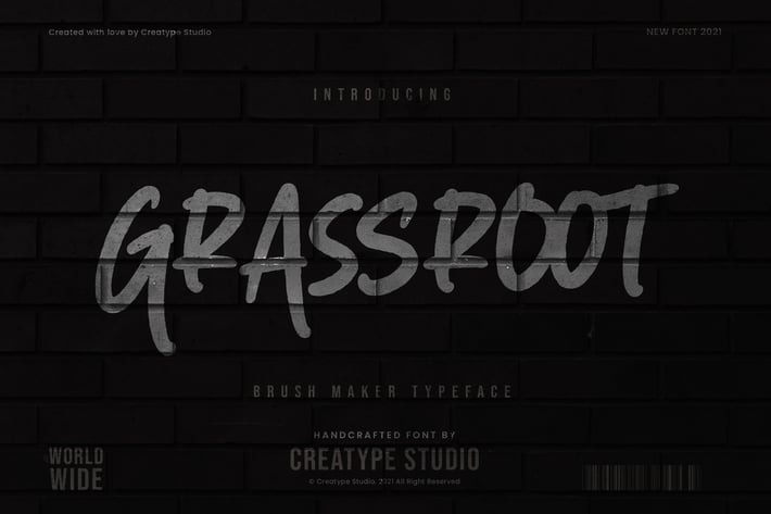 Grassroot Brush Maker Business Font