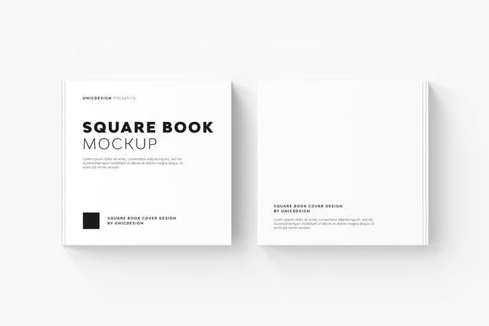Square Book Mockup