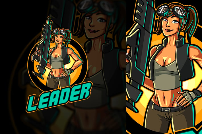 Girl Battle Royale Leader Esports Logo