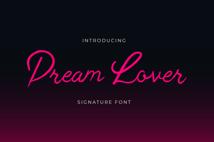 Dream Lover Brush Handwritten Font