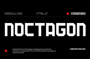 Noctagon Bold Octagonal Sans Serif Font 