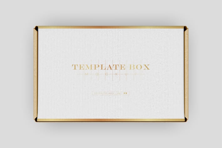 Rectangular Cardboard Box Mockup