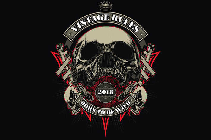biker skull