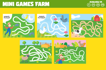 Farm Maze game for children series