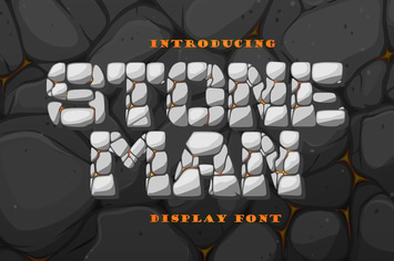 Stone Man - Rock Texture Font
